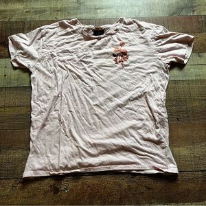 empyre pink women’s rose "he loves me" cropped tee